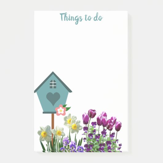 花園の鳥小屋やることリスト ポストイット (正面)
