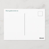 花園はがきの雨の日 ポストカード (裏面)