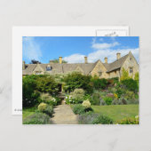 花園はがき付きイギリスの家 ポストカード (正面/裏面)