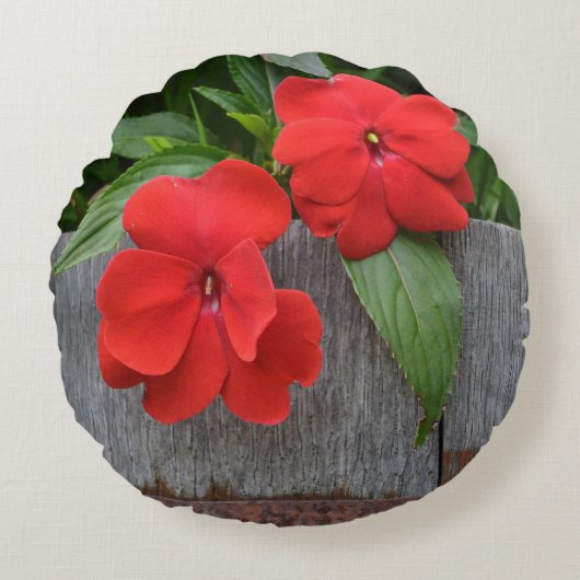 花園ピロー ラウンドクッション (正面)