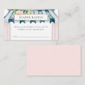 花園ベビーシャワーおむつラッフル エンクロージャーカード (正面/裏面)