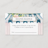 花園ベビーシャワーおむつラッフル エンクロージャーカード (正面)