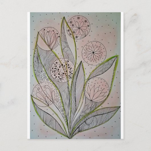 花園ミックスメディア ポストカード (正面)