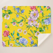 花園水彩イラストレーション シェルパブランケット (正面(横))