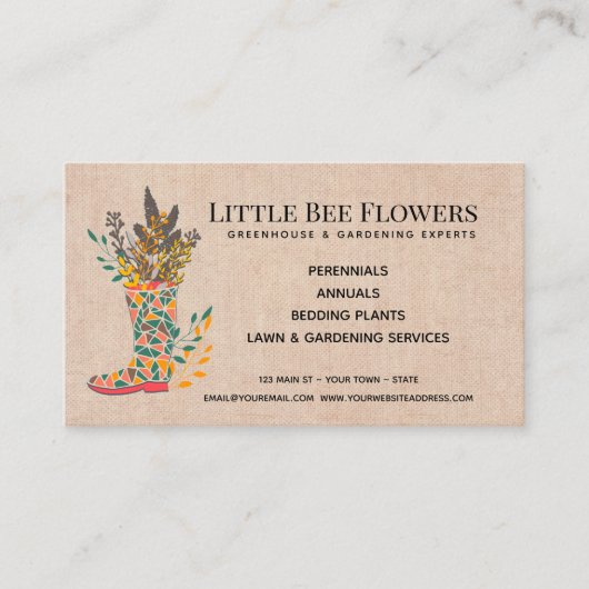 花園芸サービス 名刺 (正面)