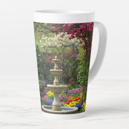 花園風景 カフェラテマグ (右アングル)