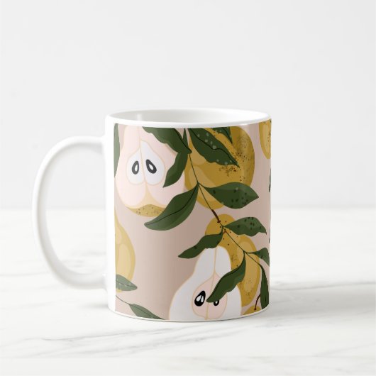 花園：かわいい小さな花模様 コーヒーマグカップ (左)