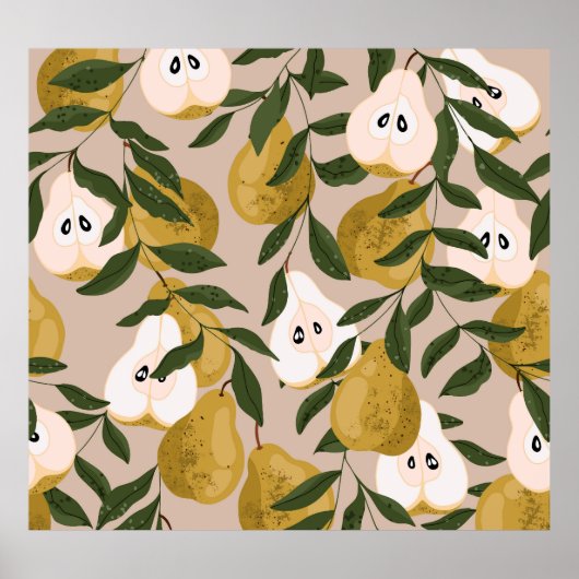 花園：かわいい小さな花模様 ポスター (正面)