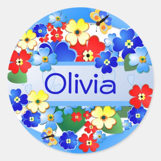 花園～ギフトステッカー ラウンドシール (正面)