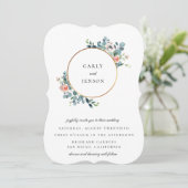 花園 ゴールデン フープ ウェディング 招待状 (スタンド正面)