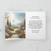 花園 ハッピーバースデー フレンド グリーティングカード (内部)