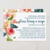 花園 ブライダルシャワーにレシピを投稿しよう エンクロージャーカード (正面/裏面)