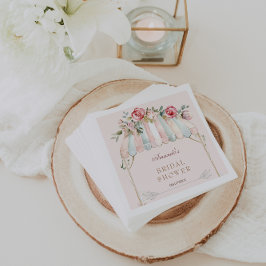 花園 ブライダルシャワー ピンク スタンダードカクテルナプキン