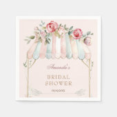 花園 ブライダルシャワー ピンク スタンダードカクテルナプキン (正面)