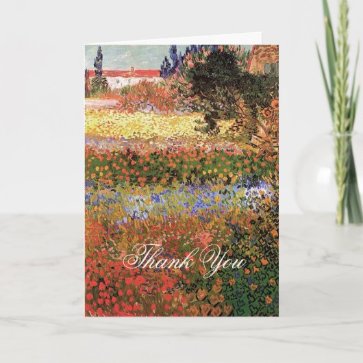 花園、ヴィンセント・ヴァン・ゴッホ。ありがとう サンキューカード (正面)
