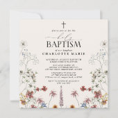 花園　聖なる洗礼　水彩　野の花 招待状 (正面)