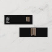 花型女性歌手のバーコードのスタイル スキニー名刺 (正面/裏面)