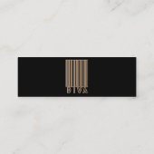 花型女性歌手のバーコードのスタイル スキニー名刺 (裏面)