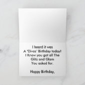 花型女性歌手のバースデー・カード カード (内部)