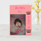 花型女性歌手のバースデー・カード カード (黄色い花)