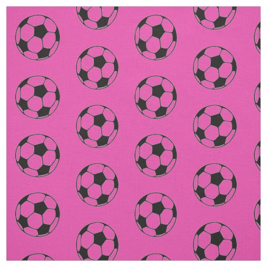 花型女性歌手のピンクおよび黒いサッカーボール ファブリック (見本)