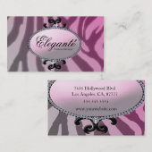 花型女性歌手のピンク 名刺 (正面/裏面)