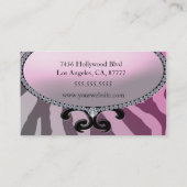 花型女性歌手のピンク 名刺 (裏面)