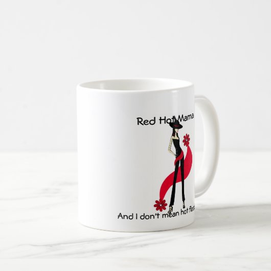 花型女性歌手のブーマーの女性のための熱いママ熱いフラッシュのマグ コーヒーマグカップ (正面右)