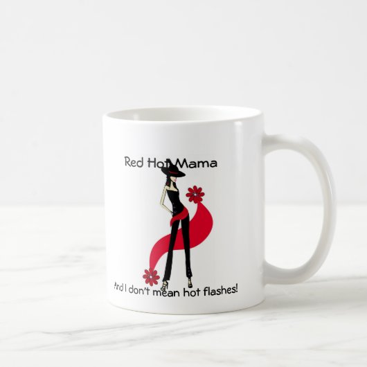 花型女性歌手のブーマーの女性のための熱いママ熱いフラッシュのマグ コーヒーマグカップ (右)