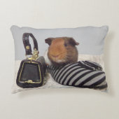 花型女性歌手のモルモットの枕 アクセントクッション (正面)