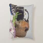 花型女性歌手のモルモットの枕 アクセントクッション (裏面(縦))