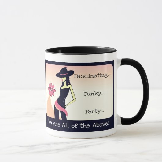 花型女性歌手の安価でファンキーな第40誕生日プレゼント-マグ マグカップ (右)