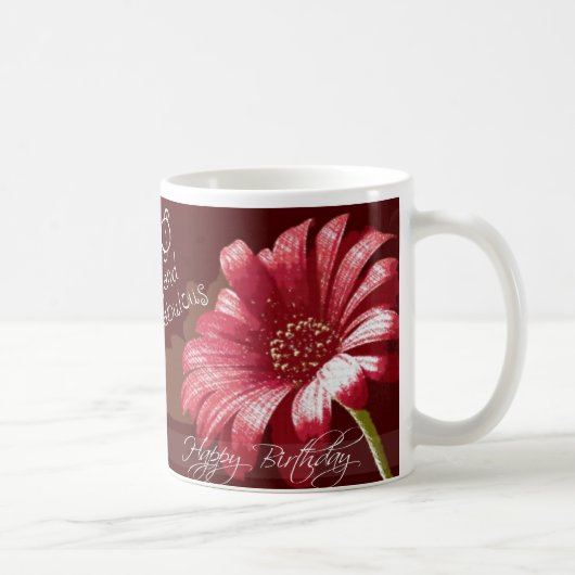 花型女性歌手の幸せな第50誕生日のマグ コーヒーマグカップ (右)