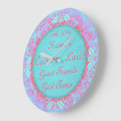 花型女性歌手の洞穴、女性隠れ家! お母さんまたは妻のためのギフト! ラージ壁時計 (傾斜)