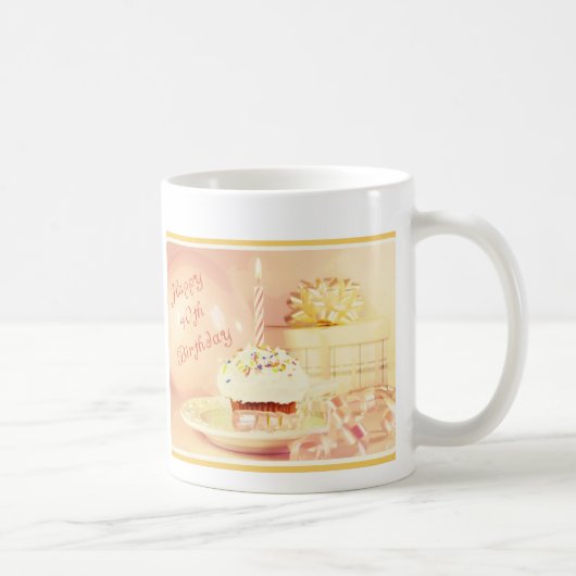 花型女性歌手の第40誕生日のマグ コーヒーマグカップ (右)