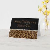 花型女性歌手の誕生日のヒョウのバースデー・カード カード (黄色い花)