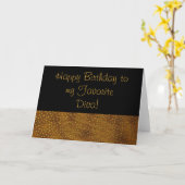 花型女性歌手の誕生日のヒョウのバースデー・カード カード (黄色い花)