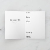 花型女性歌手の退職のパーティの招待状 招待状 (内部)