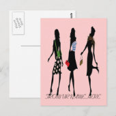 花型女性歌手の郵便はがき ポストカード (正面/裏面)