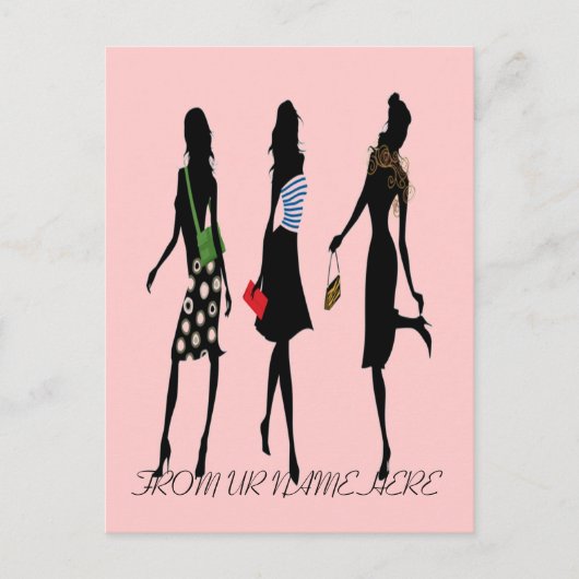 花型女性歌手の郵便はがき ポストカード (正面)