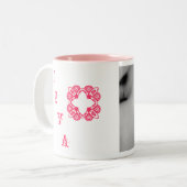 花型女性歌手の飲料のマグ ツートーンマグカップ (正面左)