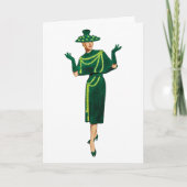 花型女性歌手はファッショニスタカードです カード (正面)