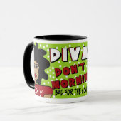 花型女性歌手は朝をしません マグカップ (正面左)