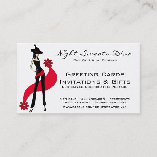 花型女性歌手カード 名刺 (正面)