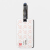 花型女性歌手愛旅行バッグのラベルのテンプレート ラゲッジタグ (裏面縦)