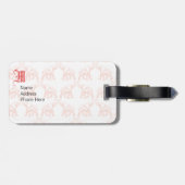 花型女性歌手愛旅行バッグのラベルのテンプレート ラゲッジタグ (裏面横)