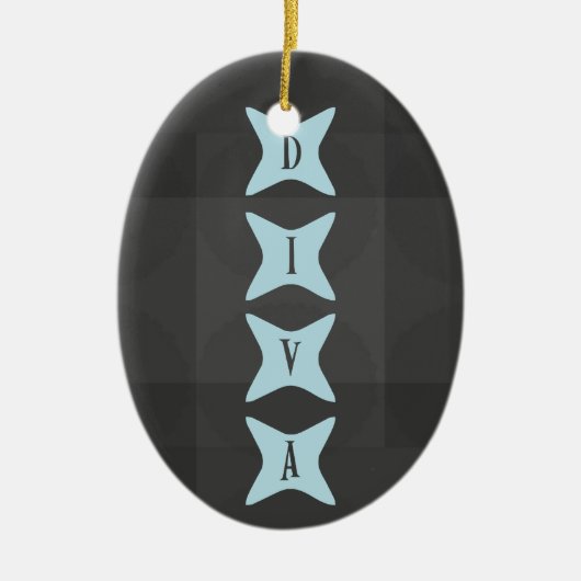 花型女性歌手: 神に刺激を受けたな勝利の態度 セラミックオーナメント (正面)