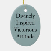 花型女性歌手: 神に刺激を受けたな勝利の態度 セラミックオーナメント (裏面)