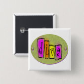 花型女性歌手 缶バッジ (正面&裏面)