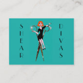 花型女性歌手(赤い頭部)のアポイントメントカードをまたはぽっちゃりしたせん断して下さい 予約カード (裏面)